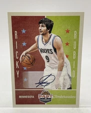 2012-13 Panini Past & Present Ricky Rubio #68 Auto Minnesota Timberwolves