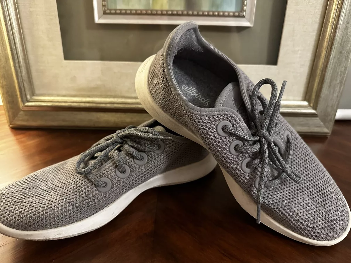 Allbirds Women’s Tree Runners Size 9 Mist (White Sole) EUC