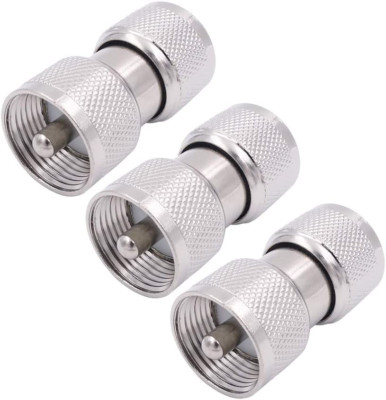 Paquete de 3 coaxiales PL-259 / SO-239 UHF macho a macho
