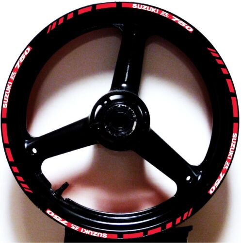 CUSTOM PRINTED 2 TONE GP RIM STRIPES WHEEL DECALS TAPE STICKERS SUZUKI GSXR 750 - Afbeelding 1 van 37