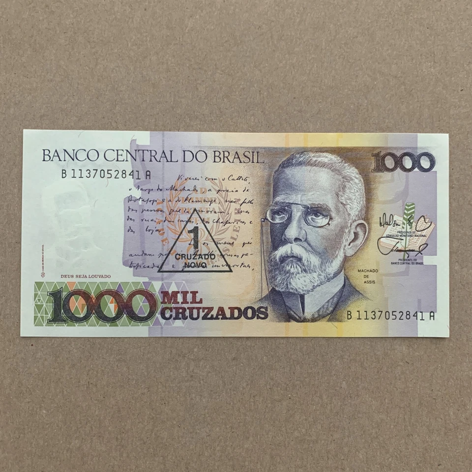 Brazil, 1 Cruzado Novo on 1000 Cruzados Banknote (1989) Rio de Jenerio Currency - Image 2 of 4