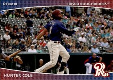 2018 Frisco RoughRiders Grandstand 5 Hunter Cole Spartanburg South Carolina Card