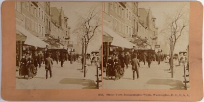 USA.USA.Washington D.C.Eröffnungswoche.Straßenansicht.Stereo Foto Kilburn
