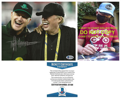 Tinker Hatfield Nike Air Jordan designer signed 8x10 photo Beckett COA proof,
