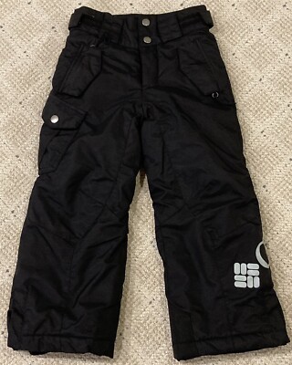 NEW Kids COLUMBIA Bugaboo Omni-Tech Black Ski Snowboard Winter Pants Youth 4-5