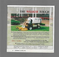 1993 Walker Riding Lawn Mowers, Fort Collins, CO Vintage Print Advertisement