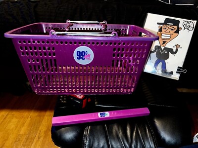 99 CENTS ONLY CLOSED STORE RARE  Shop'n BASKET 1st DEEP PURPLE COLOR Last 1   
