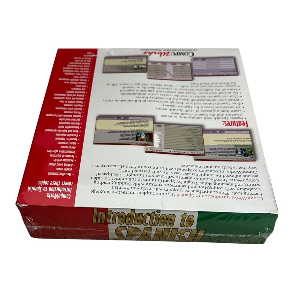 CompuWorks Introduction To Spanish 1997 IBM GT Interactive Windows 95/3.1 SEALED - Image 4 of 4