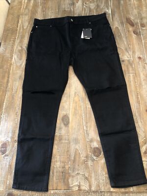 ASOS DESIGN Plus spray on jeans in power stretch denim in black W42 L32