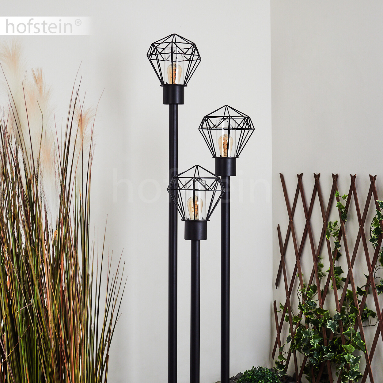 Lampada da terra esterno 3 luci giardino sentieri ingresso dissuasore base cortile luce moderna foto 2