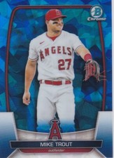 MIKE TROUT Bowman Chrome RARE BLUE SAPPHIRE REFRACTOR Baseball Card $$ ANGELS!
