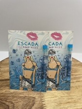 2 Escada Island Kiss Eau de Toilette EDT 0.14 oz 1.2 ml Sample Vials Rare NEW