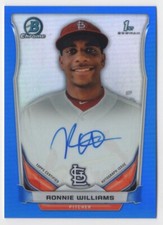 2014 Bowman Chrome  Prospects - Ronnie Williams Blue Refractor /150 Autograph