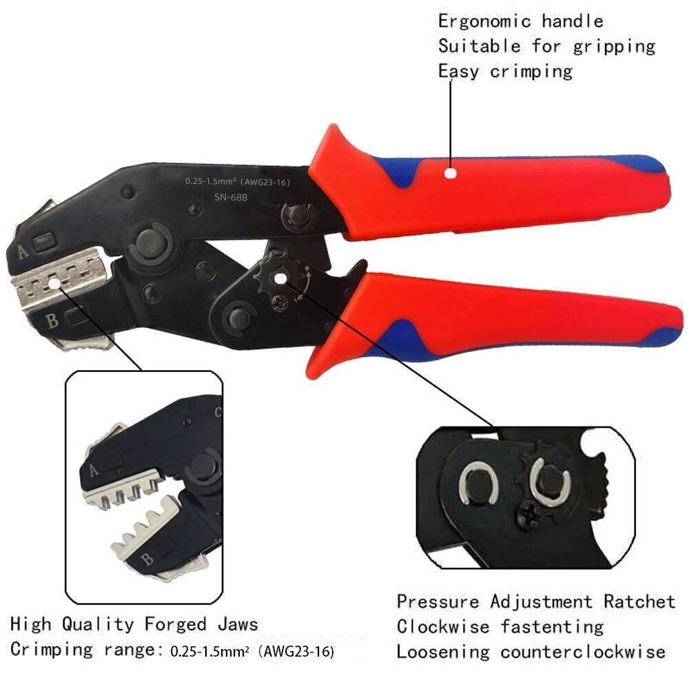 For Terminal SN-68B Crimping Plier Crimper Tool 0.25-1.5mm² | eBay