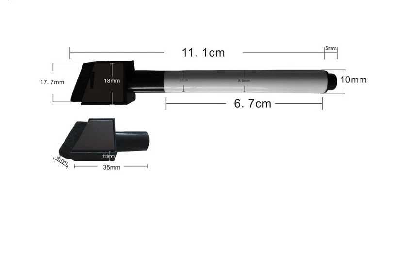 12 Magnetic White Board Marker Pen Colour Set Dry Wipe Markers Easy Wipe Shaped - Image 3 of 4