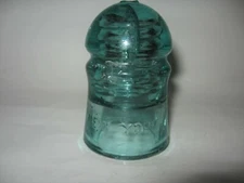 Brookfield New York Insulator Green Small Size 3 1/2" Tall 2 1/8" Diameter