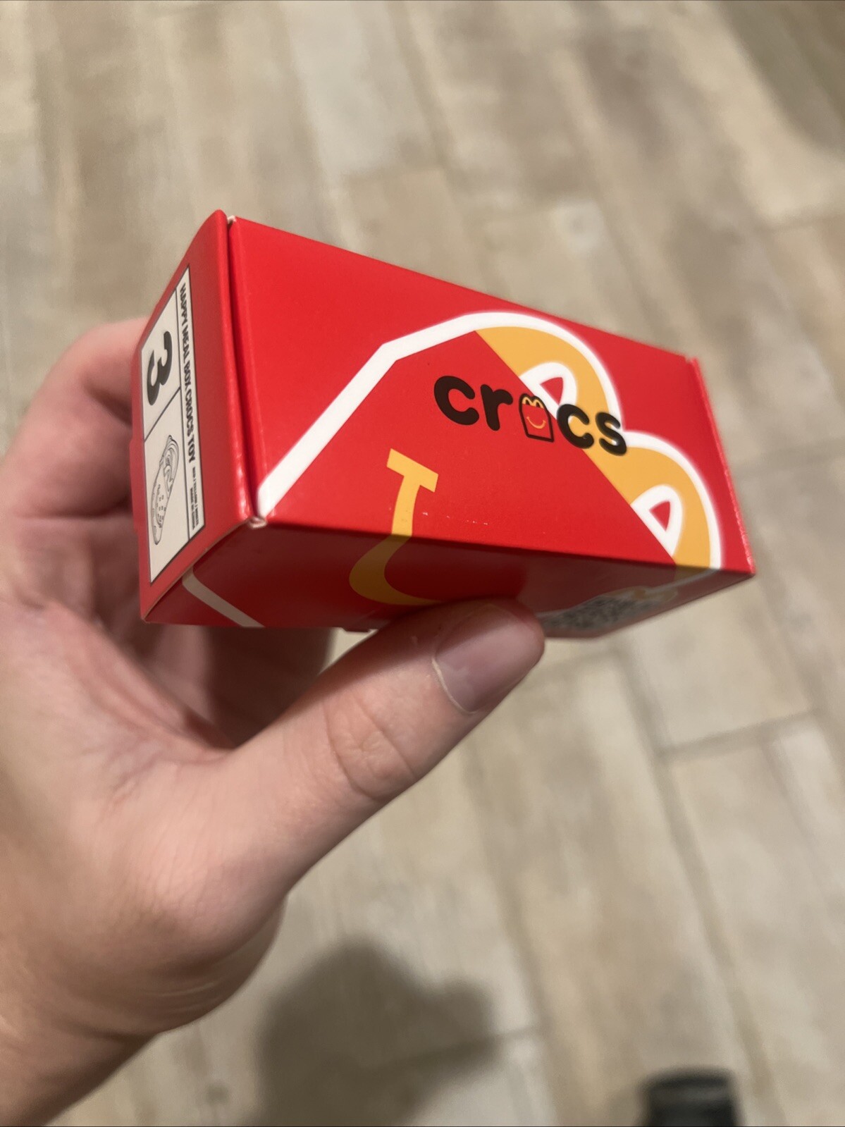 Two McDONALD'S  CROCS HAPPY MEAL Mini Crocs - Number 3 New Smile