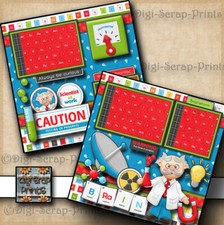 SCHOOL SMART SCIENCE FAIR 2 premade scrapbook pages paper BY DIGISCRAP A0121