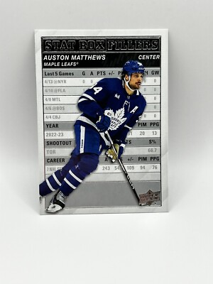 23/24 UD SERIES 1 AUSTON MATTHEWS STAT BOX FILLERS INSERT #24
