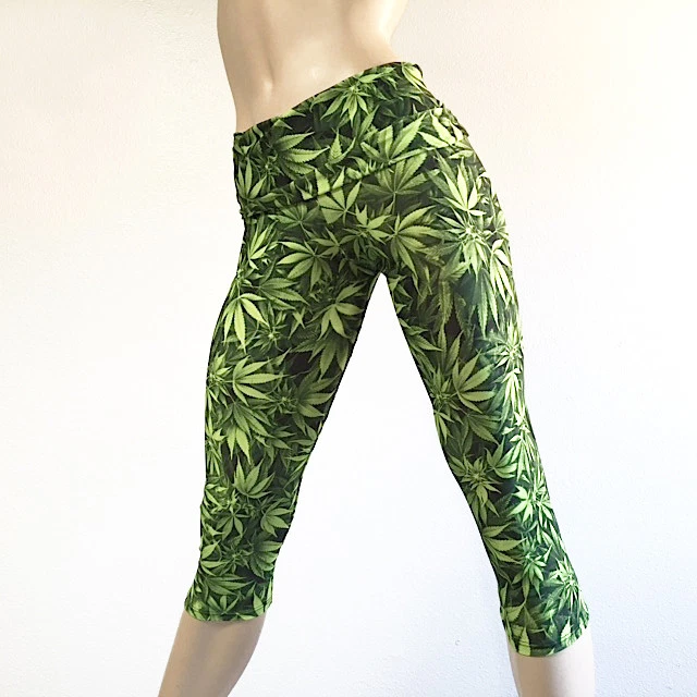 Marijuana leggings 2025 plus size
