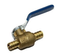 1/2" PEX x 1/2" PEX Brass Full Port Ball Valves LEAD FREE