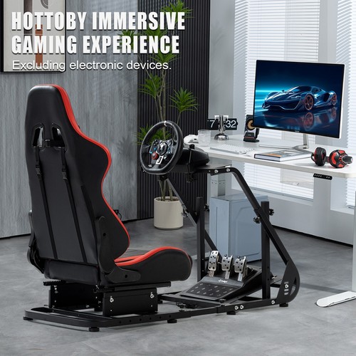 Hottoby Racing Simulator Cockpit with Game Seat Fit for Logitech G923 G29 G920 - Picture 16 of 23