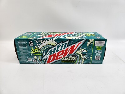 Baja Blast Mountain Dew 12 Pack of Cans - Mtn Dew 20th Bajaversary