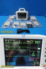 2011 GE Dash 3000 Monitor Masimo SpO2 CO2 T/CO, dual IBP, NBP ECG & Leads~34494