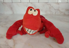 Disney Store The Little Mermaid Sebastian Bean Bag 7" Plush Red Crab