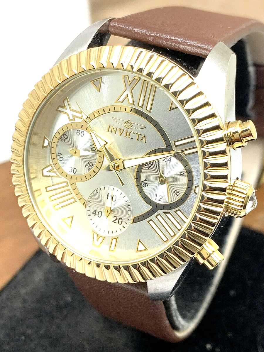Invicta Women\'s Watch 21425 Angel Quartz Chronograph Brown Leather Strap 36mm Invicta Women main image 3