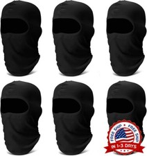 6 Pack Pasamontanas Balaclava Militar Mascara Para El Frio De Moto Negra NUEVO