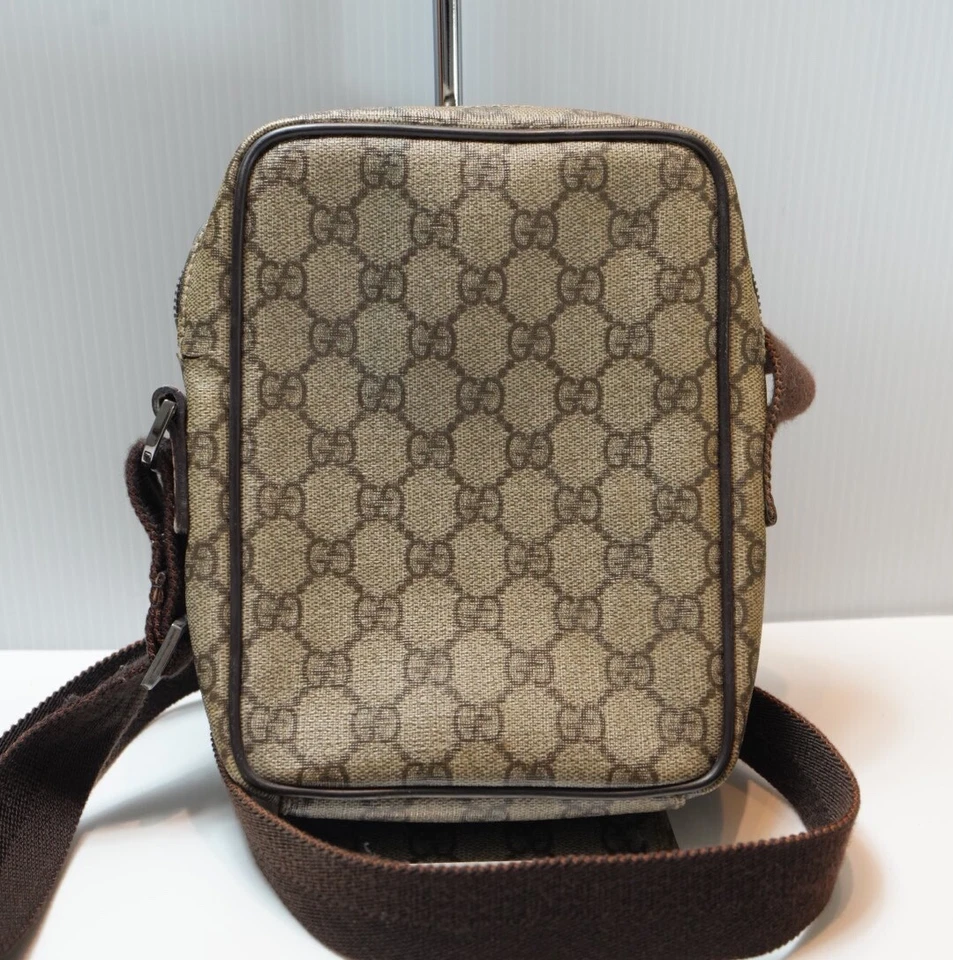 Bolso de Hombro Gucci GG Supreme Lona Cuero Beige Foto 2 de 4