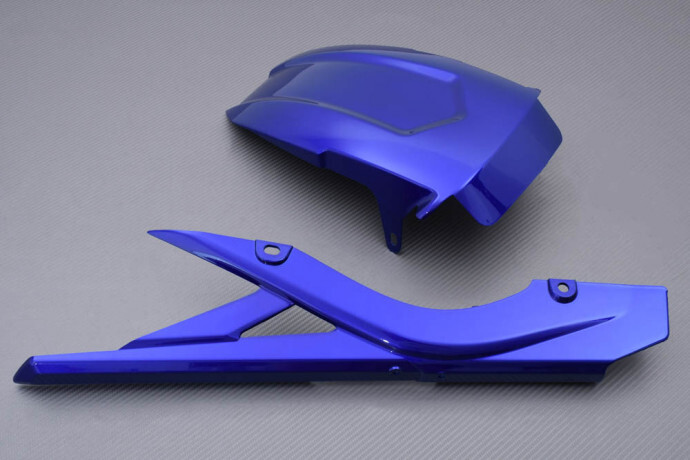 Lèche-roue arrière bleu Premium avec carter de chaîne pour Yamaha MT-03