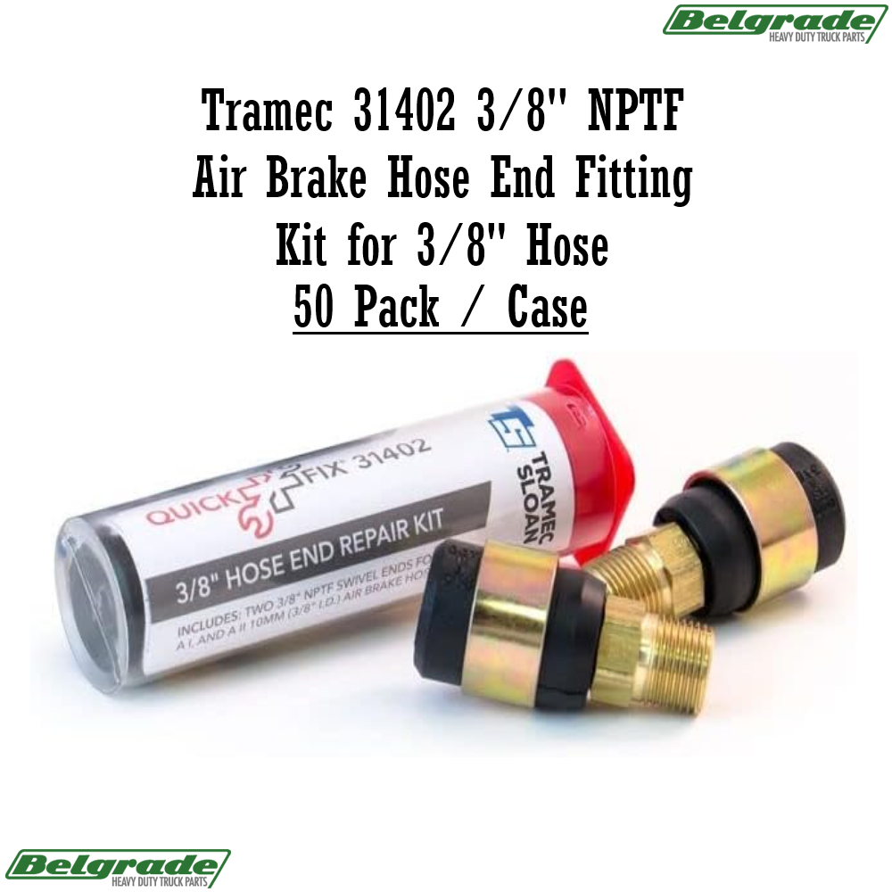 Tramec 31402 3/8'' NPTF Air Brake Hose End Fitting Kit for 3/8" Hose