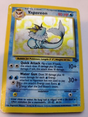 Vaporeon Jungle set Set Holo Pokemon Card | eBay Vaporeon Jungle set Set Holo Pokemon Card | eBay