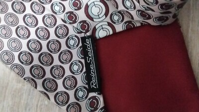 Reine Seide Krawatte von Frederic A. Rosa - Bordeaux Rot