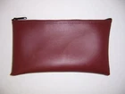 2 Brand New Burgundy / Maroon Vinyl Bank Deposit Money Bag Tool Organizer