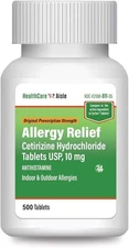 HealthCareAisle Allergy Relief - Cetirizine 500 Count (Pack of 1)