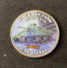 Colorized Kennedy Half Dollar D-Day Sherman Tank Utah Beach Free Shipping