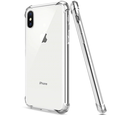 Für Apple iPhone XS Max | Crystal Clear Case Hybrid Ecken Schutz Hülle