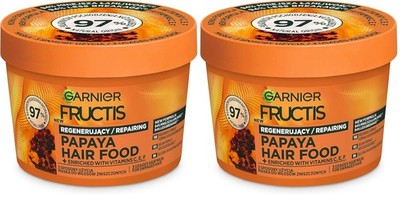 Garnier Fructis Hair Food Papaya Haarmaske 400ml (Packung mit 2)