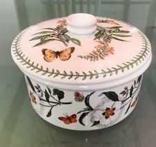 Portmeirion BOTANIC GARDEN - ROUND CASSEROLE/SOUFFLE 8” SPANISH GUM w/ cover