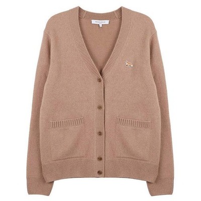 Maison Kitsune Baby Fuchs Lammwolle Boxy Strickjacke 150946610