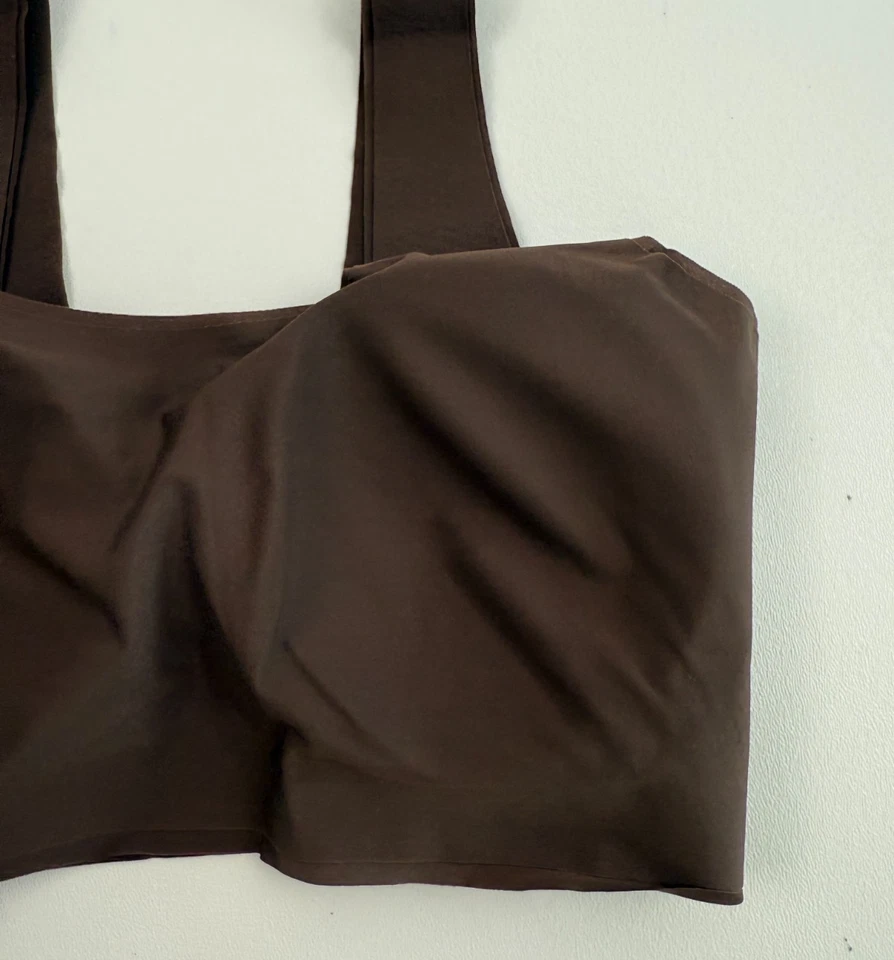 Sujetador Bralette Commando Cissic Cómodo Cuello Redondo Espalda Corredora Marrón Talla S Nuevo con Etiquetas Foto 3 de 4