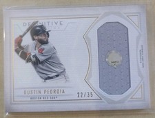 Dustin Pedroia MLB 2019 Topps Definitive Collection Jumbo Jersey Patch Relic /35
