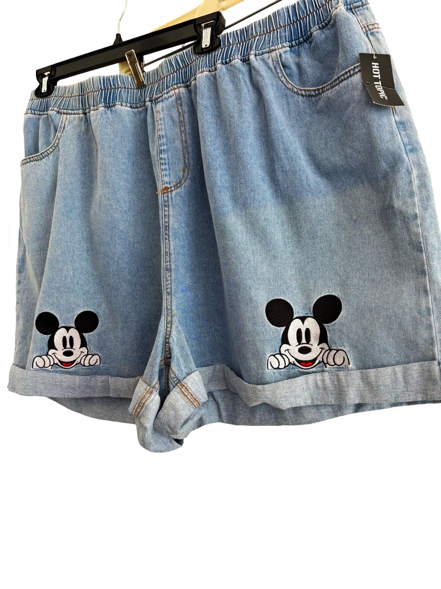 Back Short Mickey Femme Smarty Pants Women Grey Mickey Mouse Cartoon Printed Cotton T-Shirt And  Shorts (S)