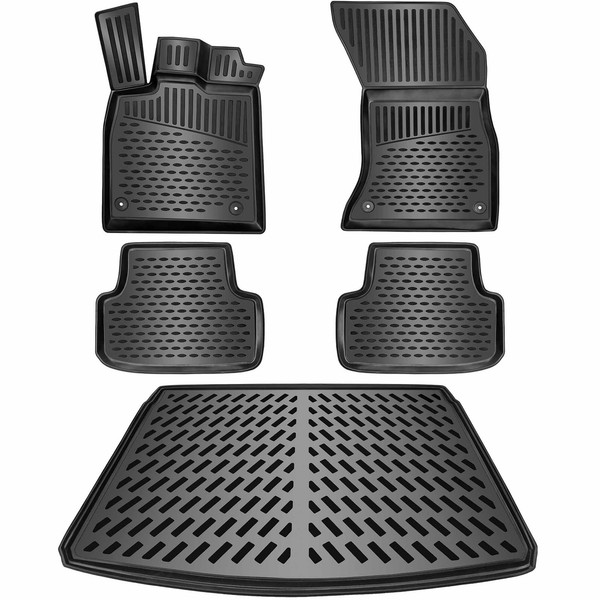 Elmasline 3D Gummimatten & Kofferraumwanne Set FüR Volvo XC-40 Ab 2018 (Standart-image