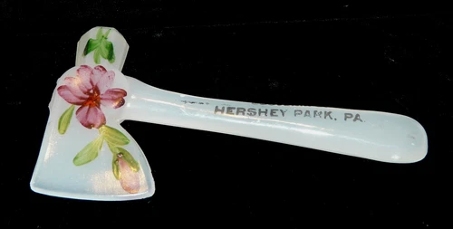Antique Milk Glass Hershey Park Souvenir Hatchet, Unusual!