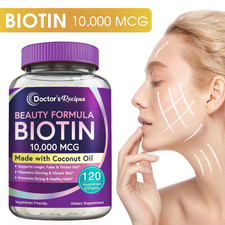 Hair Loss Vitamins for Hair Growth Biotin 10,000 MCG for Women  Men EXP 3/26