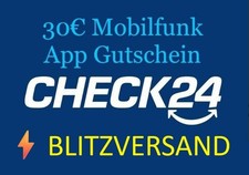 Check24 30€ Mobilfunk App Gutschein